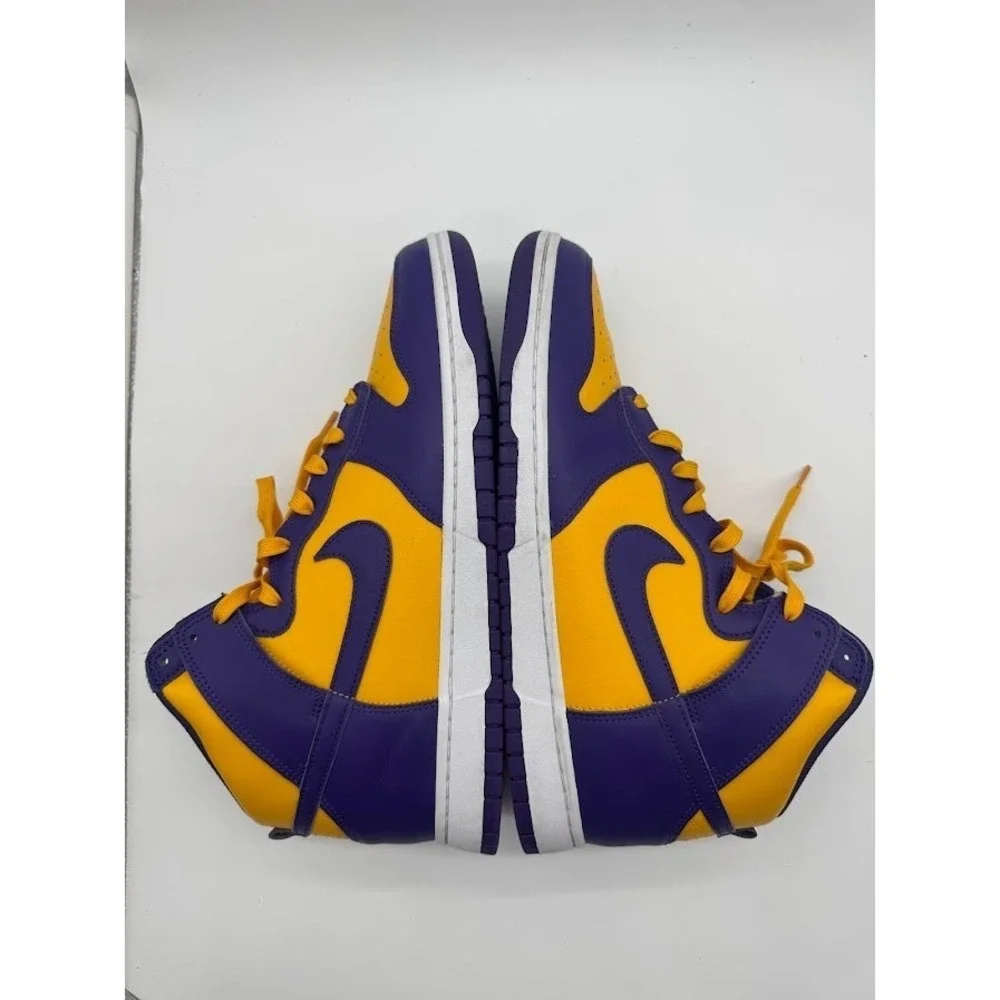 Nike Dunk High Retro Lakers Court Purple University Gold DD1399-500‎ Mens 13